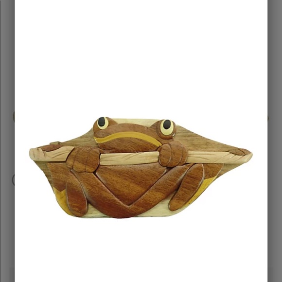 Carver Dan “Rainforest Coqui Tree Frog”Puzzle Box - Picture 2 of 6